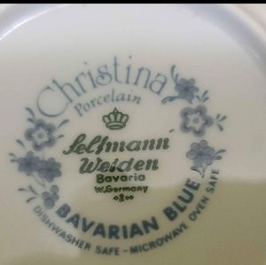 Christina porcelain Seltmann  Weidmann Barvarian blue dish set from W Gremany